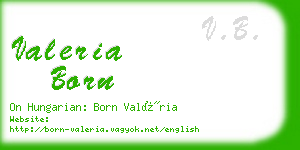 valeria born business card